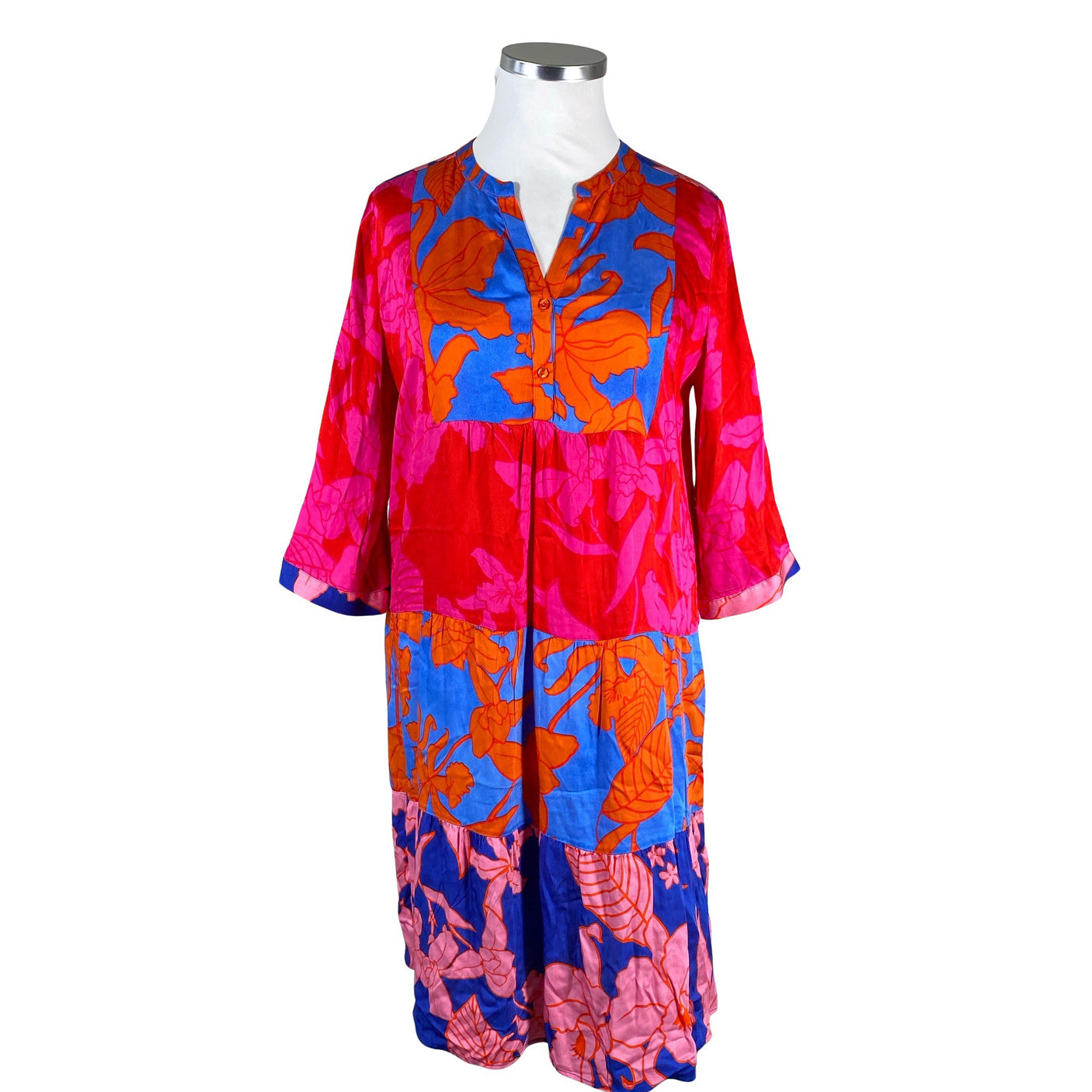 Unisex Milano Italy - Schiffon dress, size 42 - Blue (1)