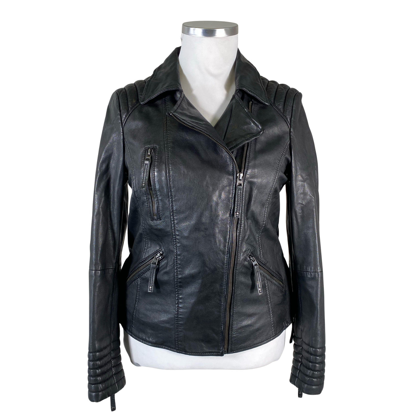 Unisex Esprit - Leather jacket, size 42 - Black (3)