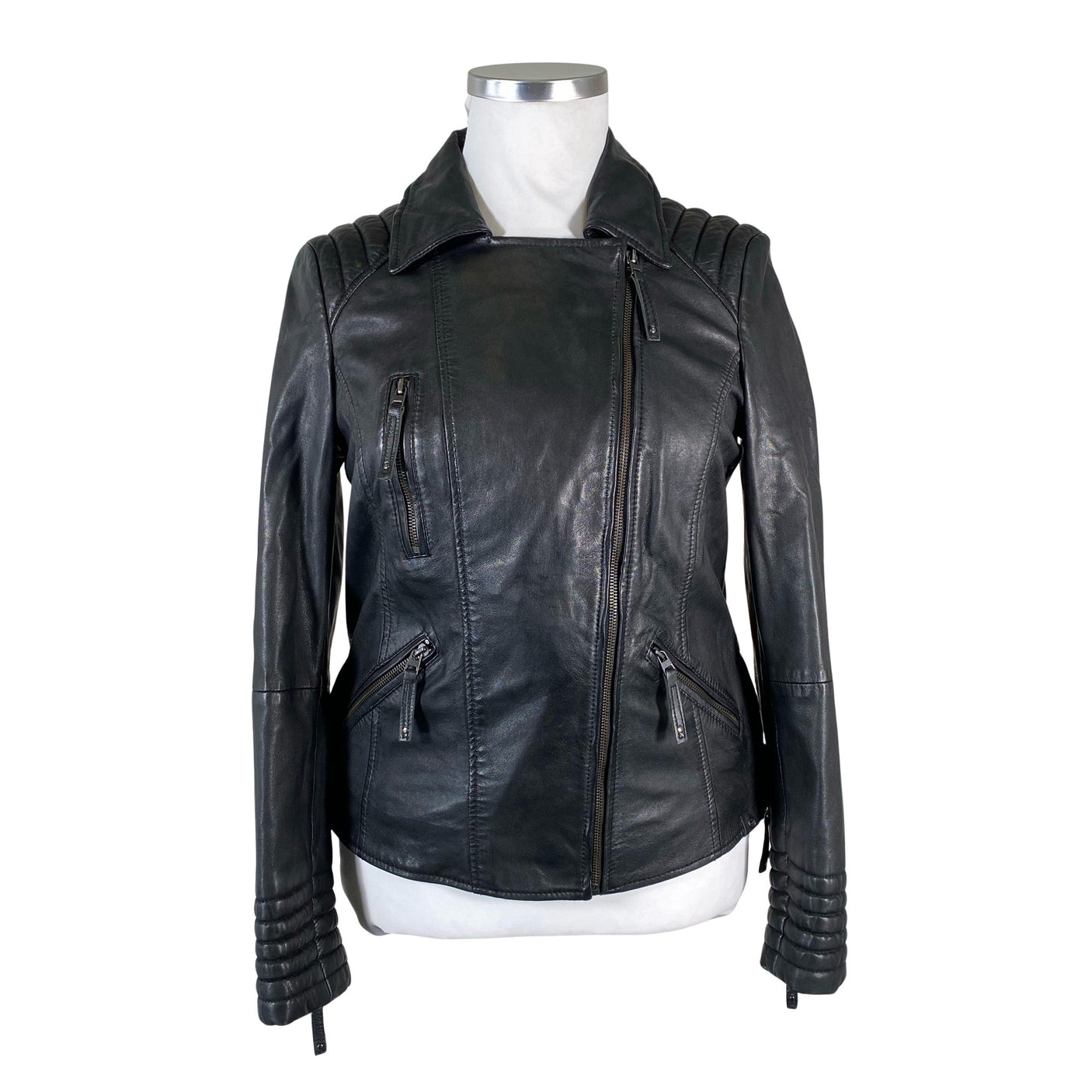Unisex Esprit - Leather jacket, size 42 - Black (1)