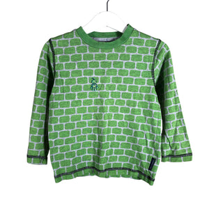 Unisex Polarn O. Pyret - Tricot shirt, size 92 - 98 - Green (1)