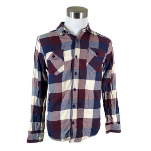 Unisex Vans - Flannel shirt, size S - Wine red (1)
