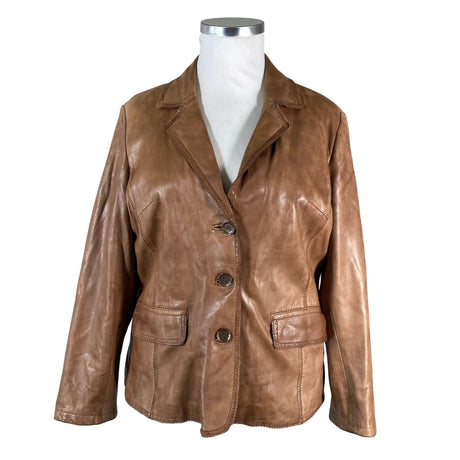 Unisex Santarelli - Leather jacket, size 44 - Brown ()