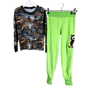 Unisex Tähtililja Design - Sweatpants, size 128 - 134 - Green (1)