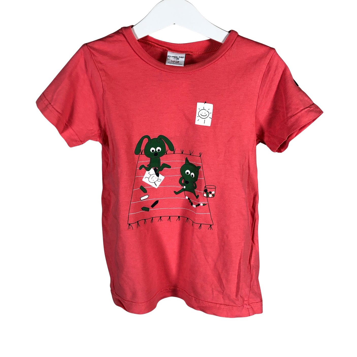 Unisex Polarn O. Pyret - T-shirt, size 110 - 116 - Pink (1)