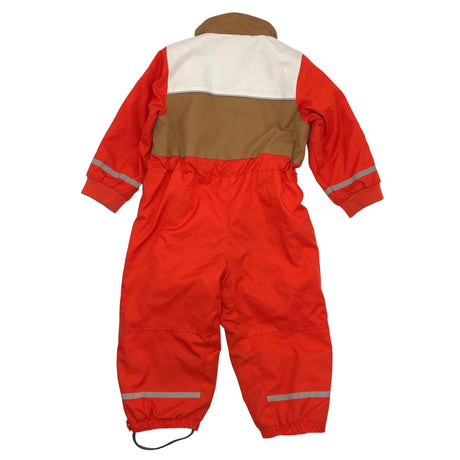 Unisex Mini Rodini - Lightly padded overall, size 80 - 86 - Orange (2)