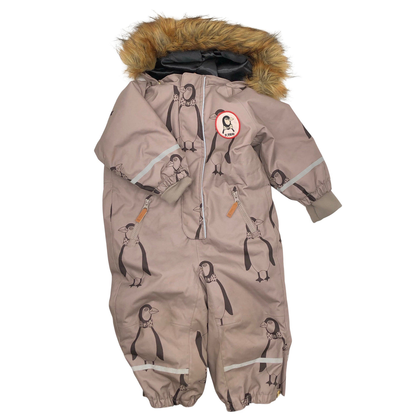 Unisex Mini Rodini - Winter overall, size 80 - 86 - Brown (1)