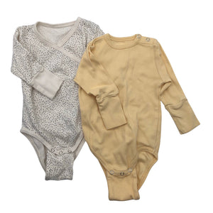 Unisex Aarrelabel - Wrap bodysuit, size 62 - 68 - White (1)