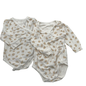Unisex Pikkuset - Wrap bodysuit, size 50 - 56 - White (1)