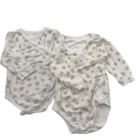 Unisex Pikkuset - Wrap bodysuit, size 50 - 56 - White ()