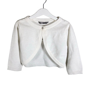 Unisex Lindex - Knit bolero jacket, size 122 - 128 - White (1)