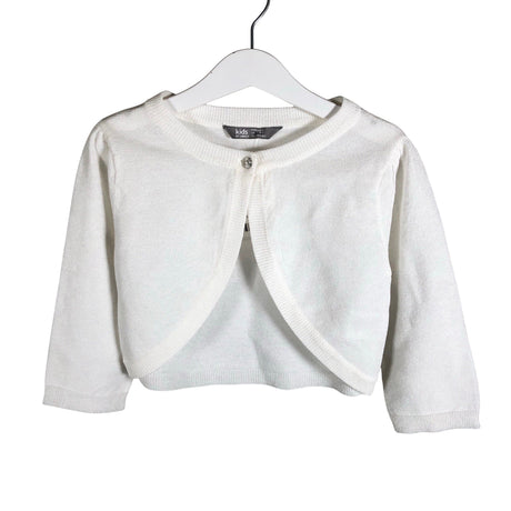 Unisex Lindex - Knit bolero jacket, size 122 - 128 - White ()