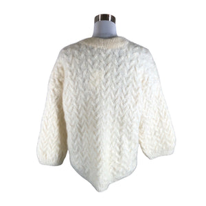 Unisex Handmade - Sweater, size 40 - Natural white (2)