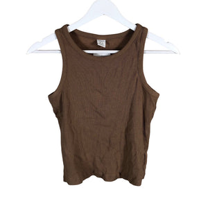 Unisex Lindex - Tricot tank top, size 164 - 170 - Brown (1)