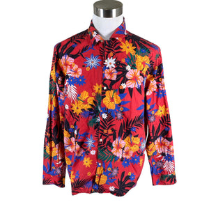 Unisex Knowledge Cotton Apparel - Collared shirt, size XXL - Red (1)