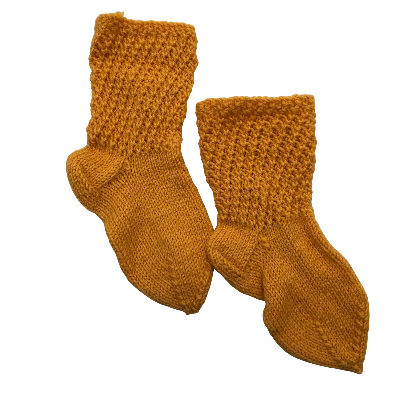 Unisex Handmade - Wool socks, size 23 - Yellow (1)