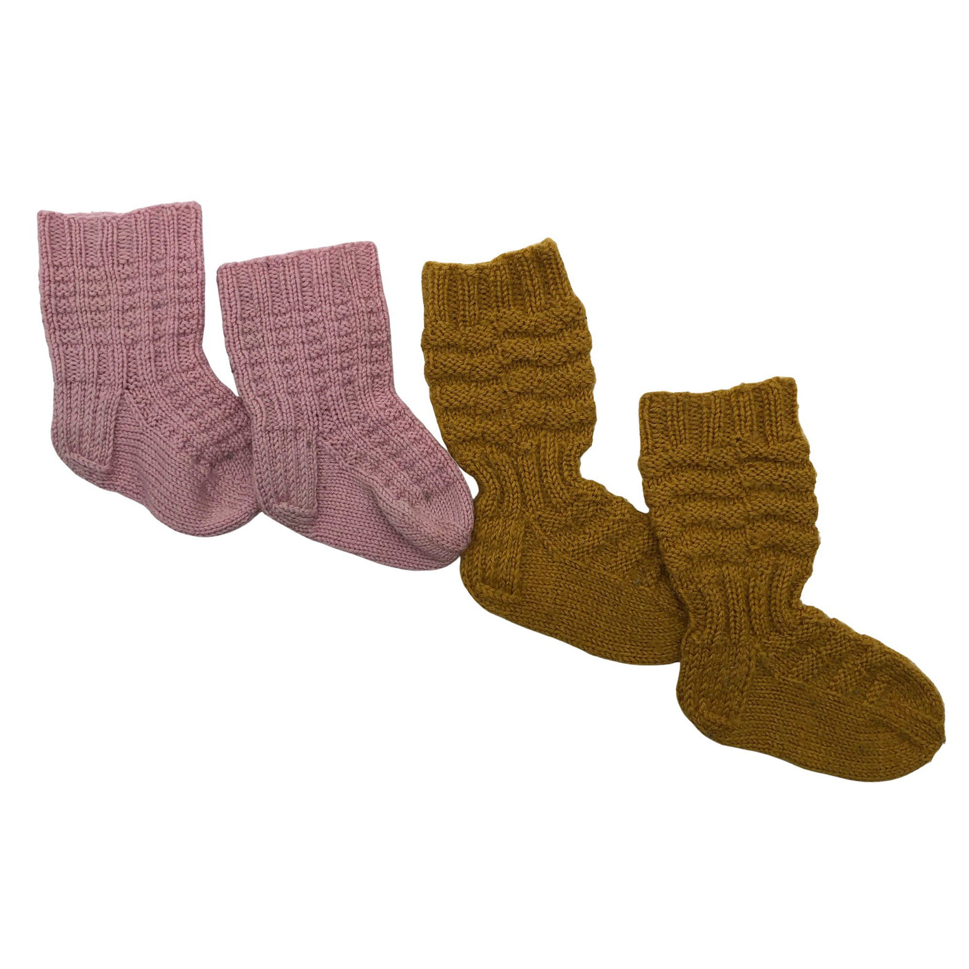 Unisex Handmade - Wool socks, size 20 - Yellow (1)