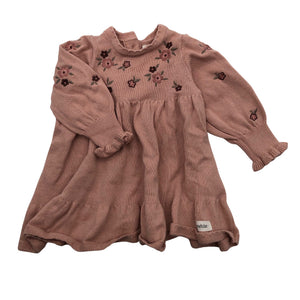 Unisex Newbie - Knit dress, size 50 - 56 - Light pink (1)