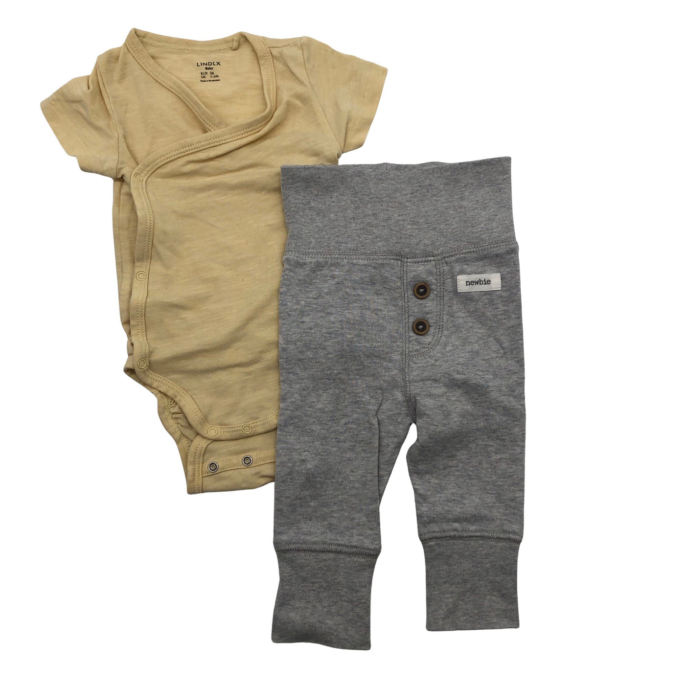Unisex Lindex - Wrap bodysuit, size 50 - 56 - Yellow (1)