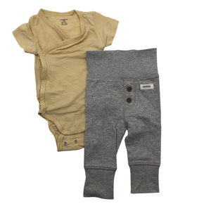 Unisex Lindex - Wrap bodysuit, size 50 - 56 - Yellow (1)