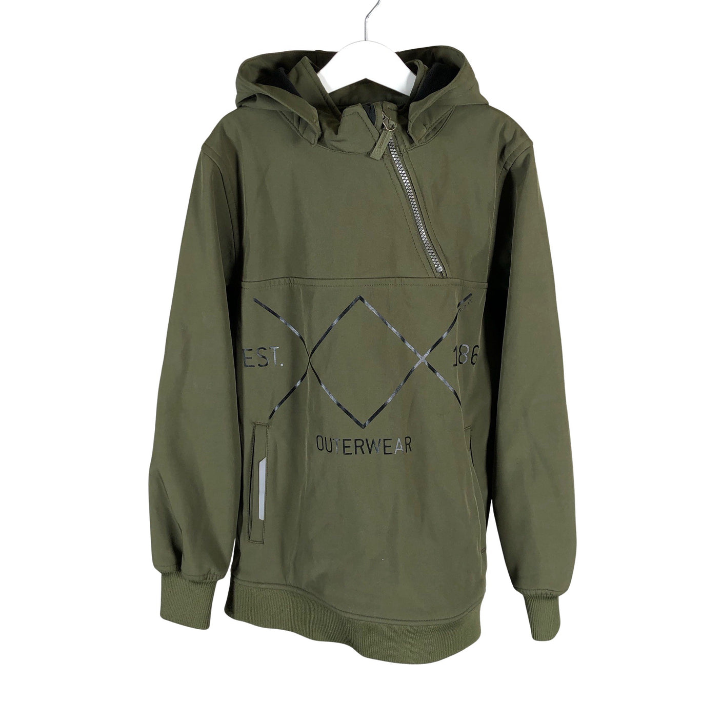 Unisex Name It - Soft shell jacket, size 140 - 146 - Green (1)