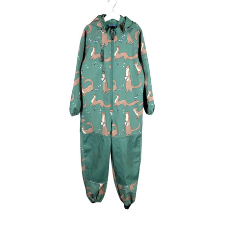 Unisex Jonathan - Soft shell jumpsuit, size 128 - 134 - Green ()