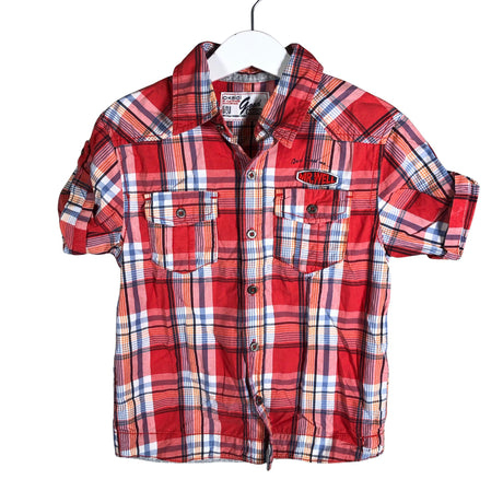 Unisex Okaïdi - Collared shirt, size 98 - 104 - Red ()