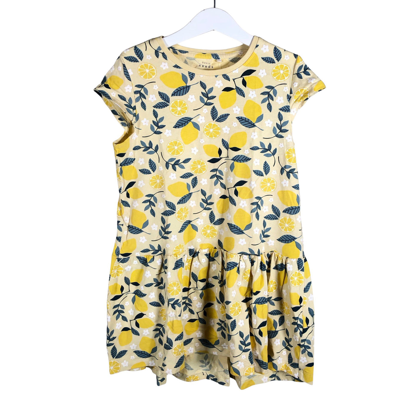Unisex Name It - Tricot dress, size 128 - 134 - Yellow (1)