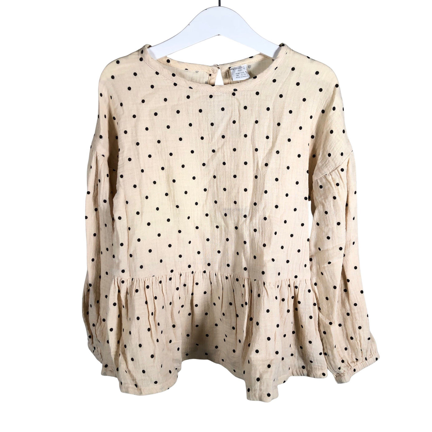 Unisex Lindex - Blouse, size 116 - 122 - Natural white (1)