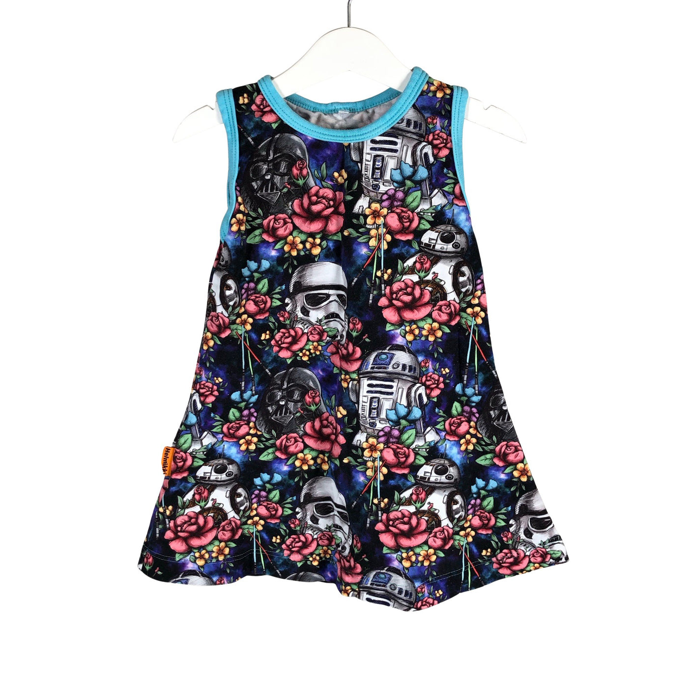 Unisex Handmade - Tricot dress, size 80 - 86 - Light blue (1)