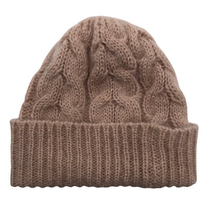 Unisex Handmade - Winter beanie, size 56 - 58 cm - Light pink (1)