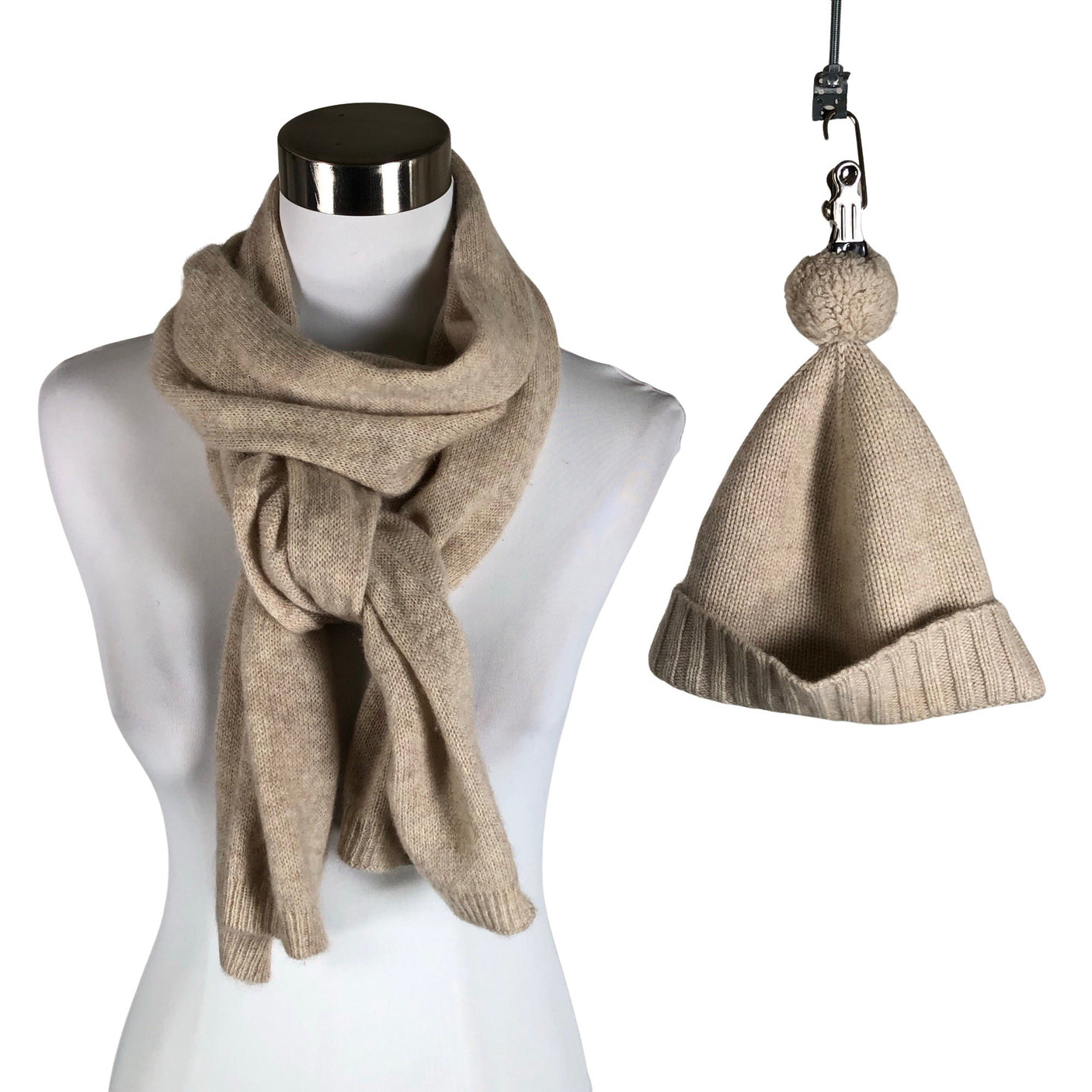 Unisex Repeat - Winter beanie, size 56 - 58 cm - Beige (1)