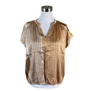 Unisex Culture - Short-sleeved blouse, size 38 - Brown (1)
