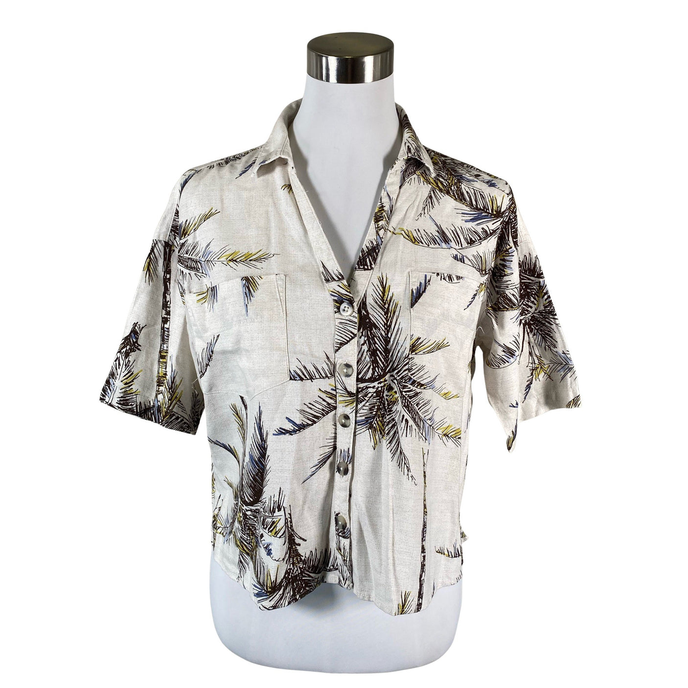 Unisex Marfinno - Short-sleeved blouse, size 38 - Natural white (1)