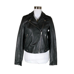 Unisex Selected - Leather jacket, size 36 - Black (1)