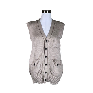 Unisex Petrifun - Knit vest, size 40 - Beige (1)