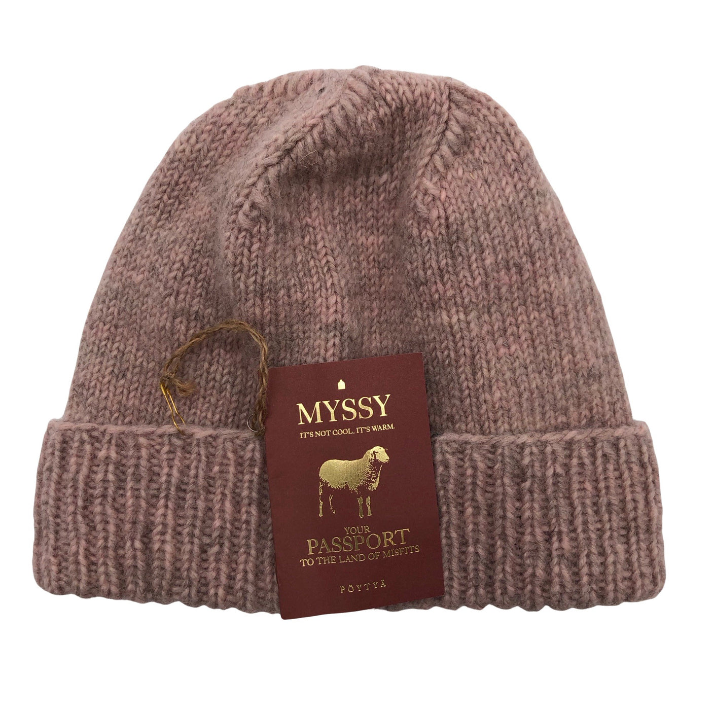 Unisex Myssyfarmi - Winter beanie, size 54 - 56 cm - Light pink (1)