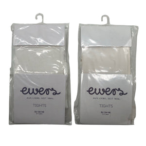 Unisex Ewers - Stockings, thick, size 134 - 140 - White (1)