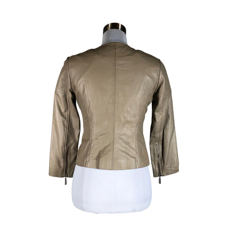 Unisex Andiata - Leather jacket, size 34 - Beige (2)