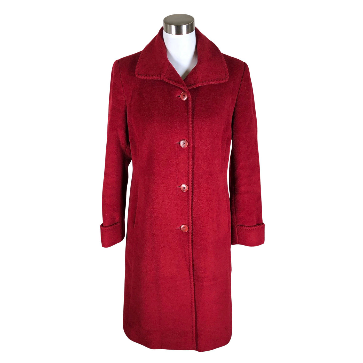 Unisex Cinzia Rocca - Wool coat, size 40 - Wine red (1)