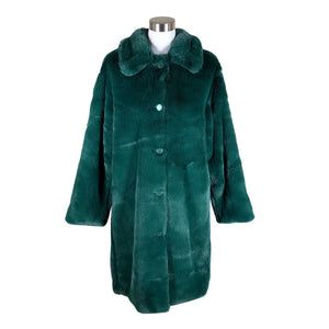 Unisex Nümph - Faux fur coat, size 38 - Green (1)