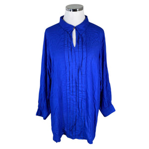 Unisex Zizzi - Schiffon tunic, size 46 - Blue (1)