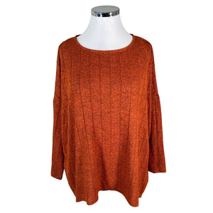Unisex Zizzi - Knit tunic, size 46 - Orange (1)