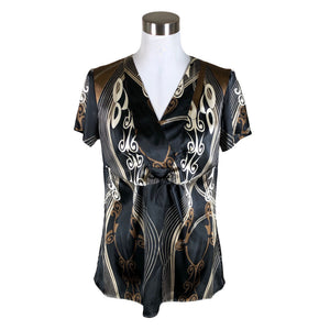 Unisex Voglia - Short-sleeved blouse, size 38 - Brown (1)