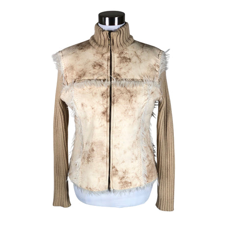 Unisex Kello - Leather jacket, size 36 - Beige ()