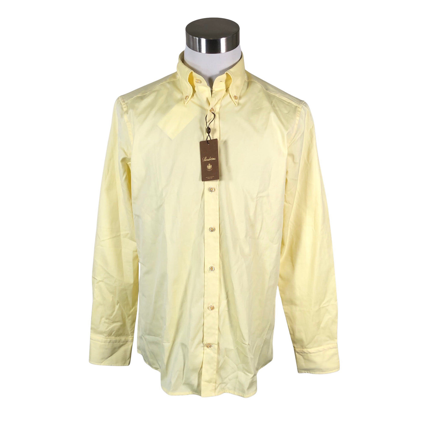 Unisex Stenströms - Collared shirt, size L - Yellow (1)