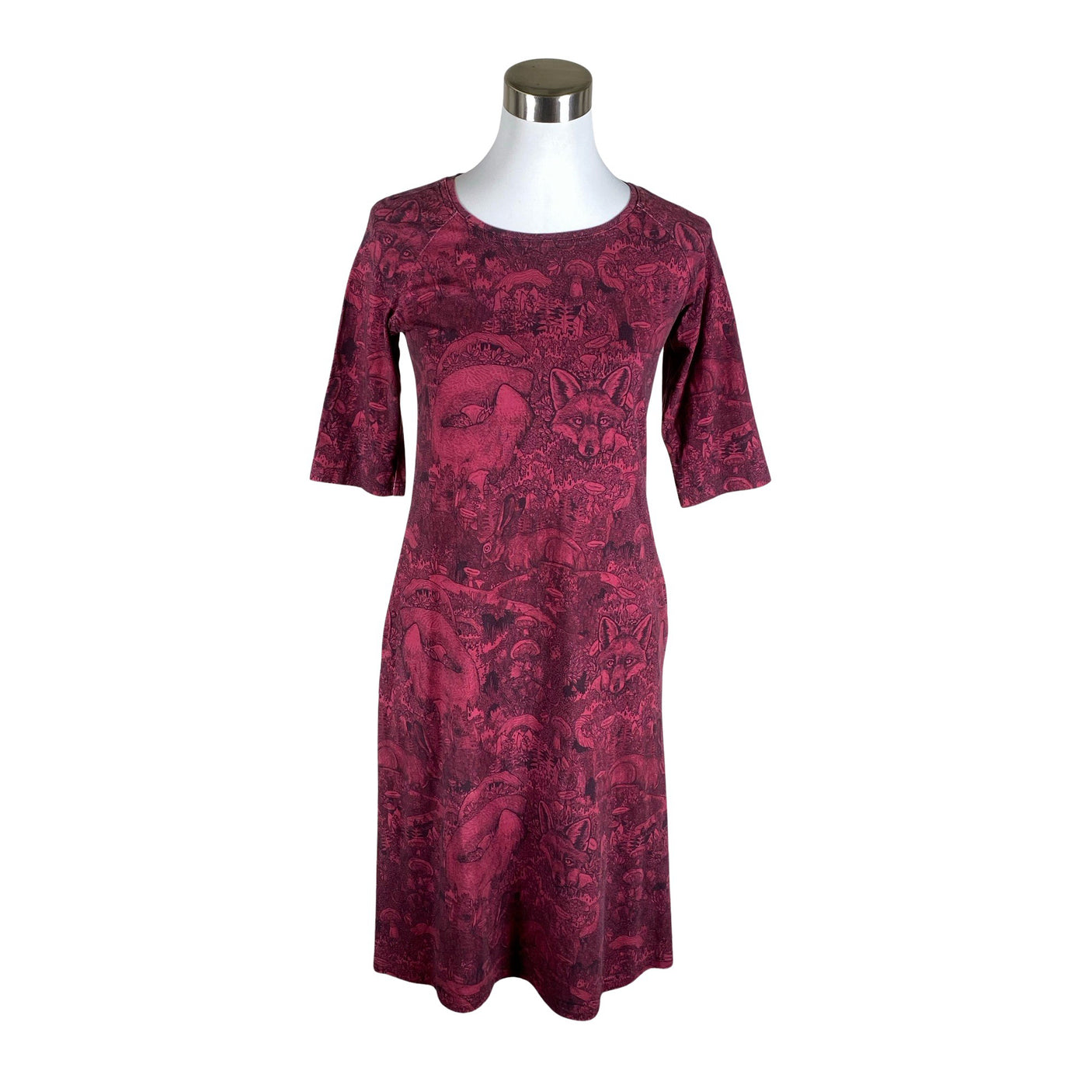 Unisex Ehta - Tricot dress, size 36 - Wine red (1)