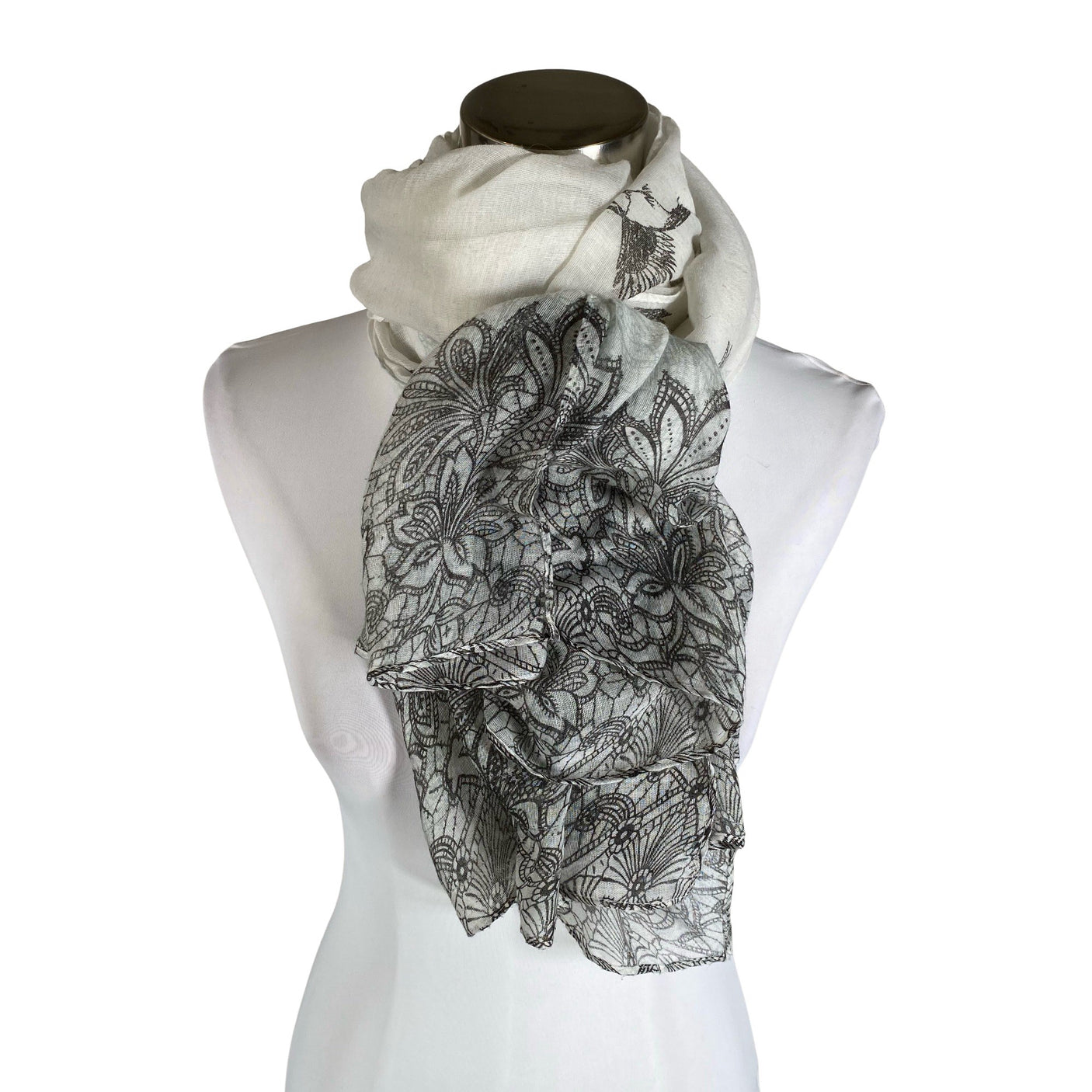 Unisex Lindex - Scarf, size Maxi - White (1)