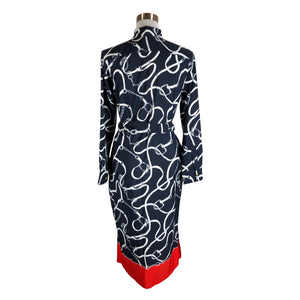 Unisex Lauren Ralph Lauren - Schiffon dress, size 36 - Blue (2)