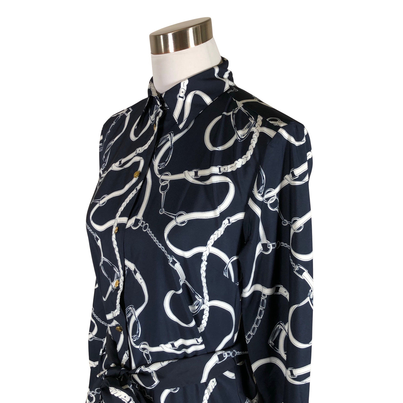 Unisex Lauren Ralph Lauren - Schiffon dress, size 36 - Blue (3)