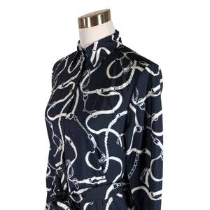 Unisex Lauren Ralph Lauren - Schiffon dress, size 36 - Blue (3)